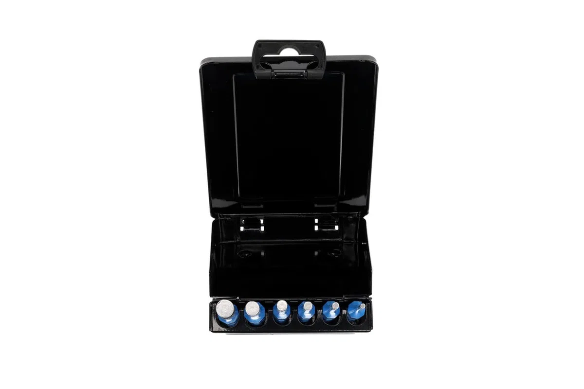 GEDORE Splinttreiber-Satz inkl. Metallklappkassette, 6-teilig, 3-10 mm, Stahl/Lackierung, Silber/Blau