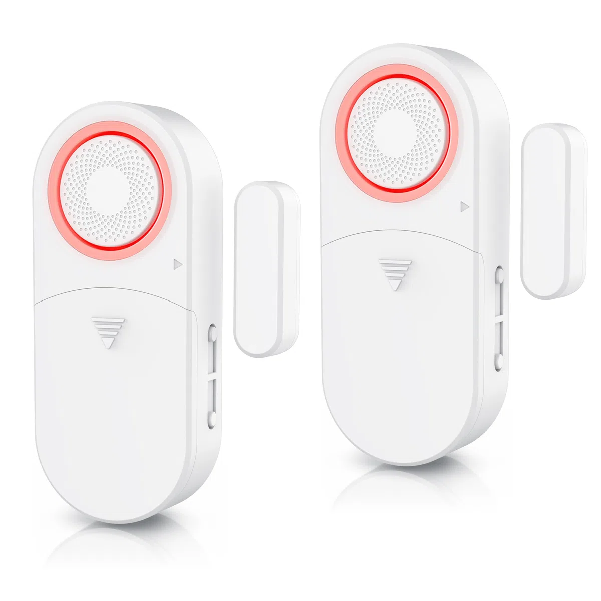CSL - 2X Fensteralarm Einbruchschutz - Türalarm - 120 dB lauter Signalton Alarmsensor - Tür und Fenster - 2er Set mit Batterien - Alarmanlage - Wohnmobil - Gartenhaus