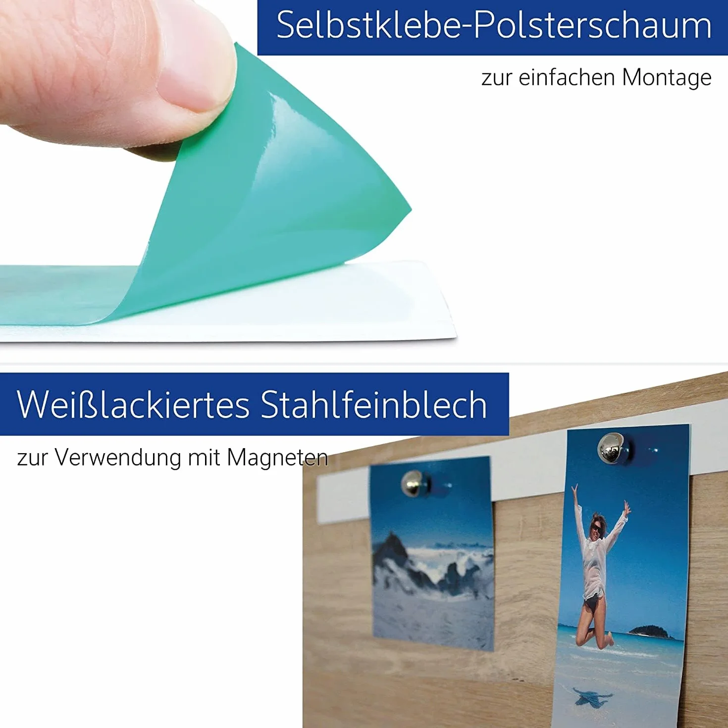 MAUL Metallband 500 cm x 3,5 cm | geeignet als Toniebox Regal, Bilderleiste, für Magnete und leichtes magnetisches Werkzeug | Länge zuschneidbar | Selbstklebendes Magnetband aus Stahlblech | Weiß
