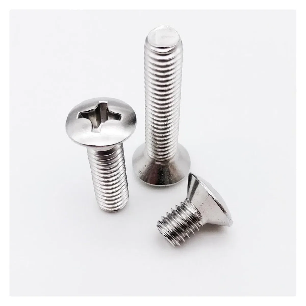 10/50 Stück M2 M2,5 M3 M4 M5 M6 GB820 DIN966 A2-70 304 Edelstahl Kreuz erhöhter Senkkopf halbovaler Schraubenbolzen (Color : 10mm, Size : 10pcs M5)