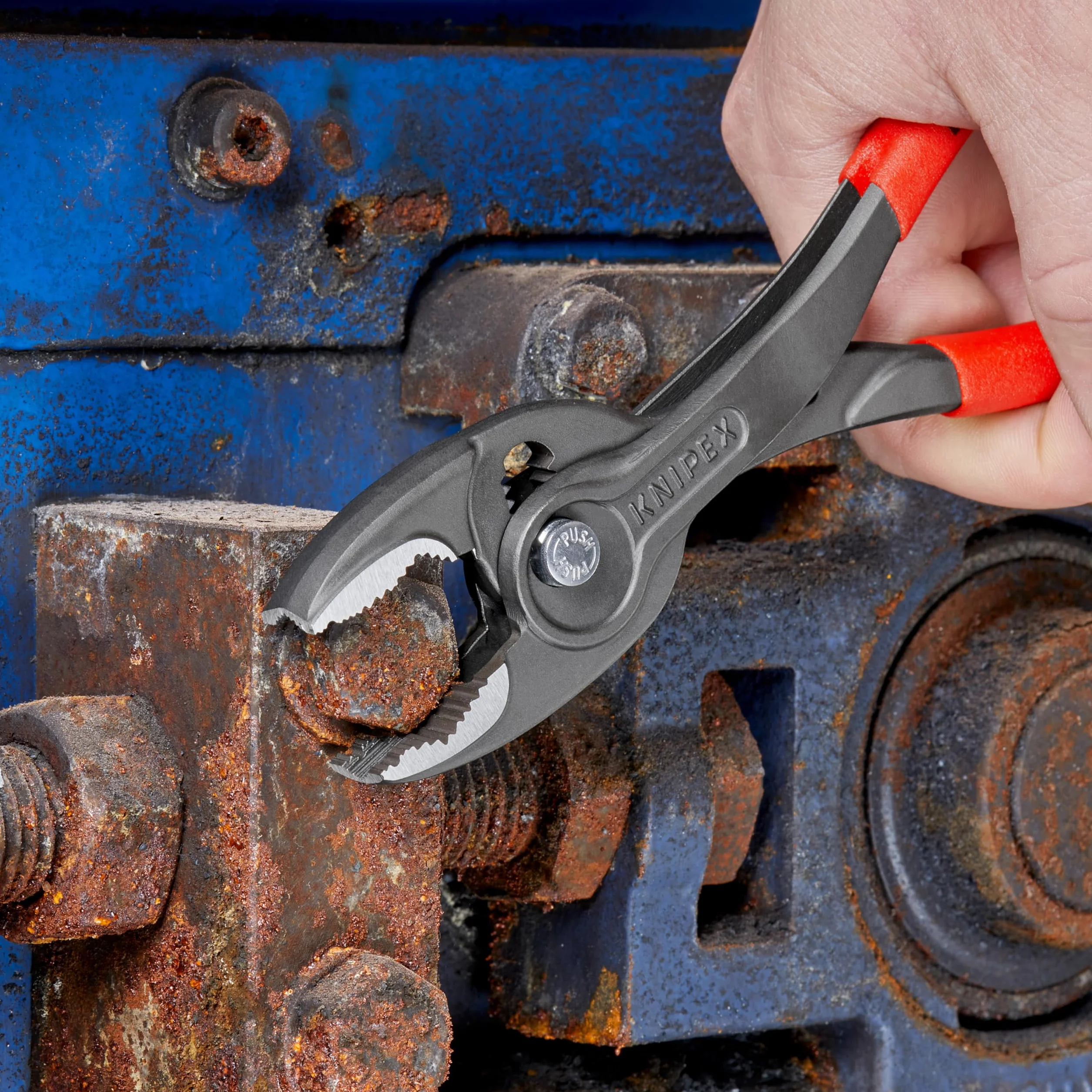 KNIPEX TwinGrip Front- und Seitengreifzange mit rutschhemmendem Kunststoff überzogen 200 mm, 82 01 200