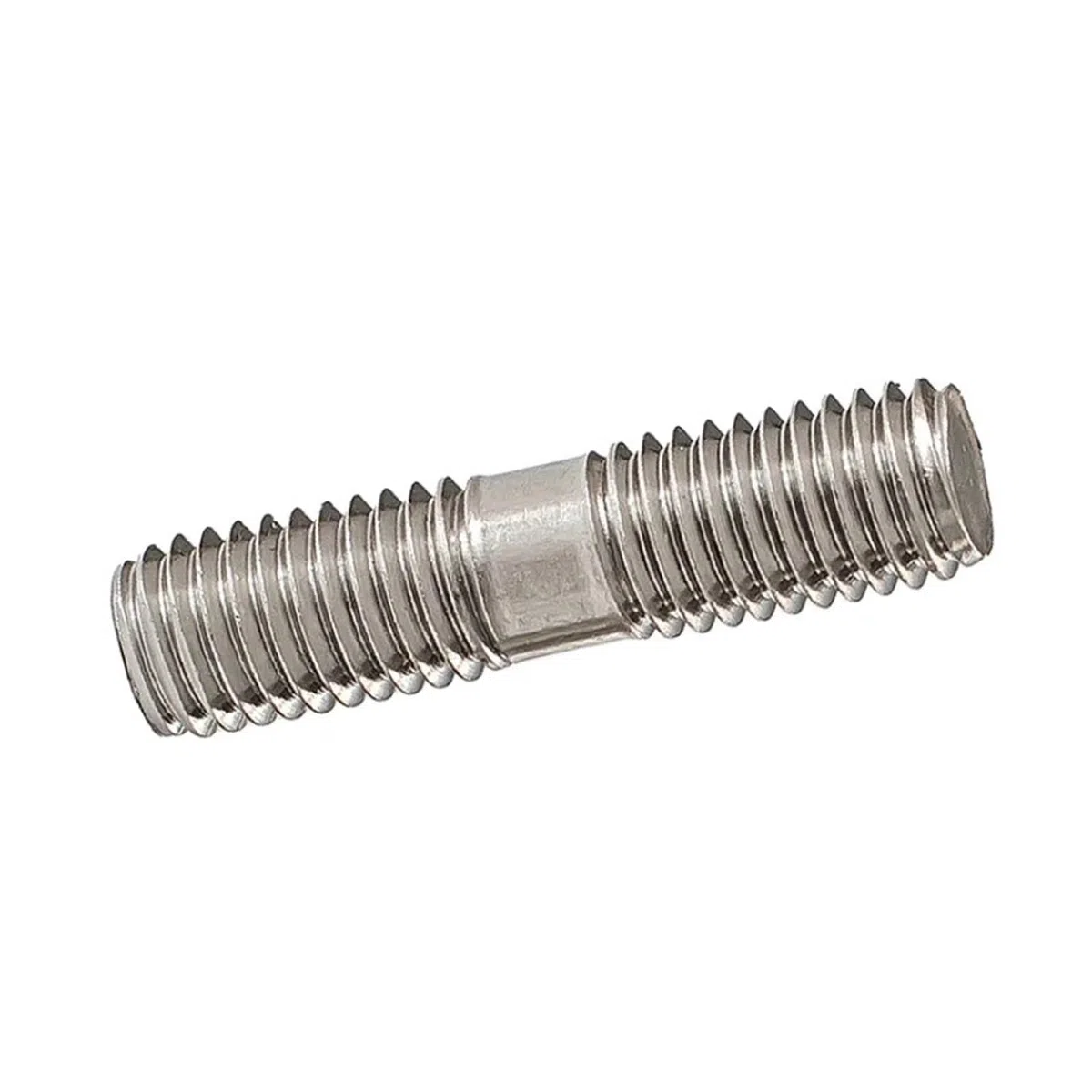 M10 304 Edelstahl Doppelendgewindestange Doppelendschrauben Stehbolzen Zahnstange Doppelkopfgewindestange(80mm)