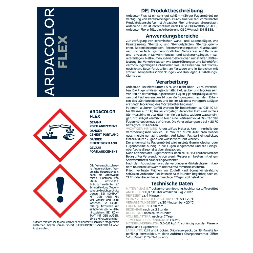 Bostik 30603959 ARDACOLOR FLEX hellgrau Fugenmörtel