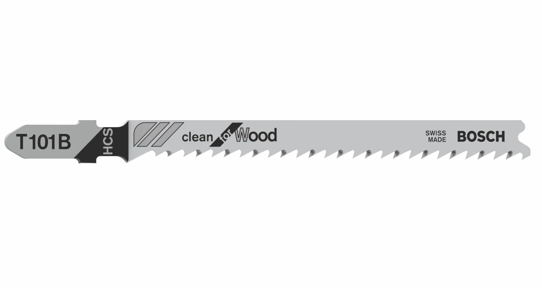 Bosch 25x T 101 B Clean for Wood Stichsägeblatt (für Weichholz, Sperrholz, Länge 100 mm, Professional Zubehör Stichsäge)