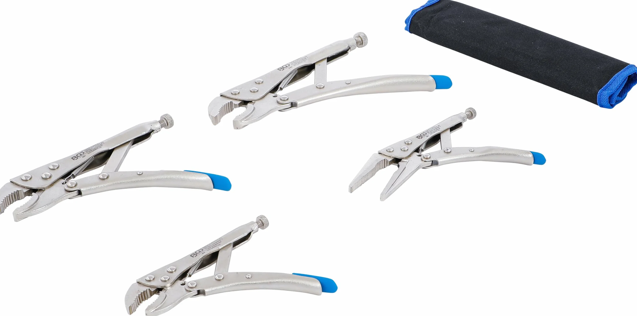 BGS 494 | Gripzangen-Satz | 4-tlg. | Gripzange 140/185 / 220 mm | Langbeck-Gripzange 175 mm | inkl. Tasche