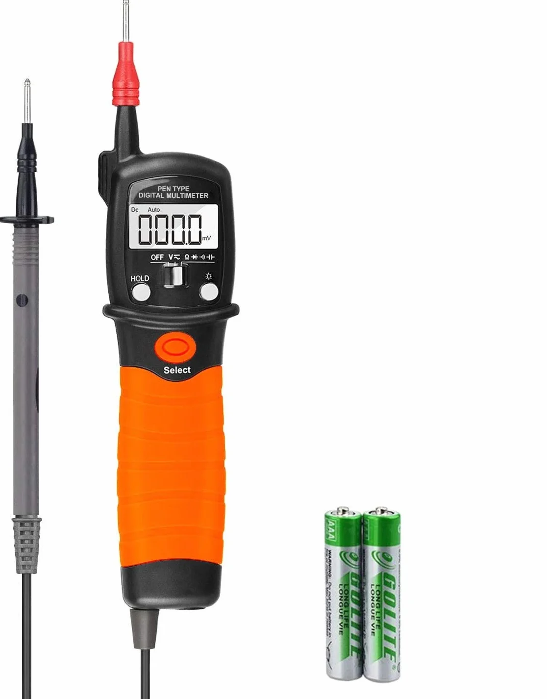 Digital Pen Multimeter Durchgangsprüfer Multimeter Voltmeter, AC/DC Multi Tester Spannung, Strom, Widerstand, Durchgangsprüfung für Professionelle Anwender-AP-38B