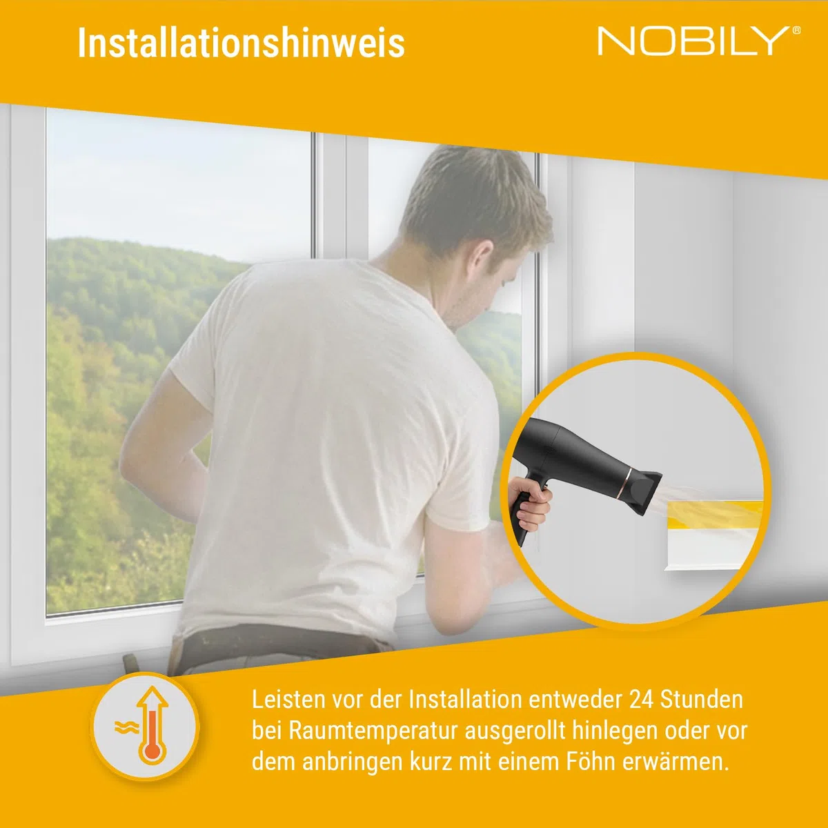 NOBILY Fensterleiste 20mm mit Lippe / 5 Meter/PVC - selbstklebend Flachleisten Kunststoffleisten Profileleisten Abschlussleisten Zierleisten zur Fenster Montage