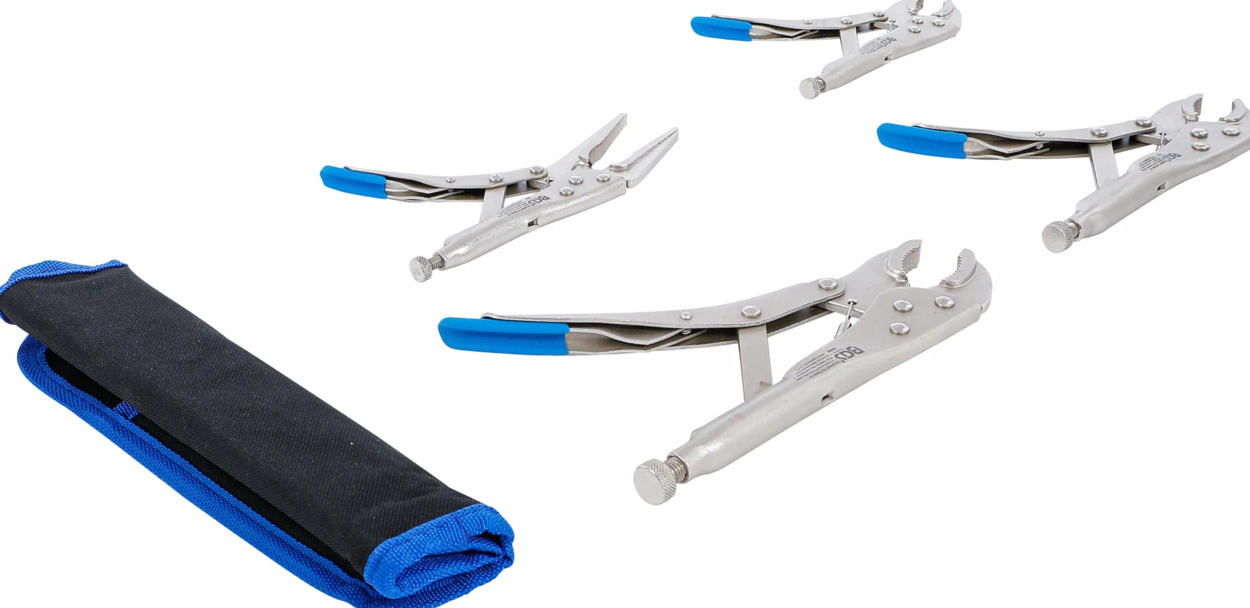 BGS 494 | Gripzangen-Satz | 4-tlg. | Gripzange 140/185 / 220 mm | Langbeck-Gripzange 175 mm | inkl. Tasche