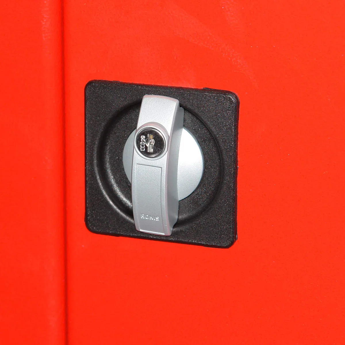 DEMA Werkzeugschrank Vollmetall 110x192x58 cm – Werkstattschrank, Metallschrank, Aufbewahrungsschrank – anthrazit/rot, 4 Böden, robust, stabil – Werkstatt, Garage, Heimwerker, Handwerk