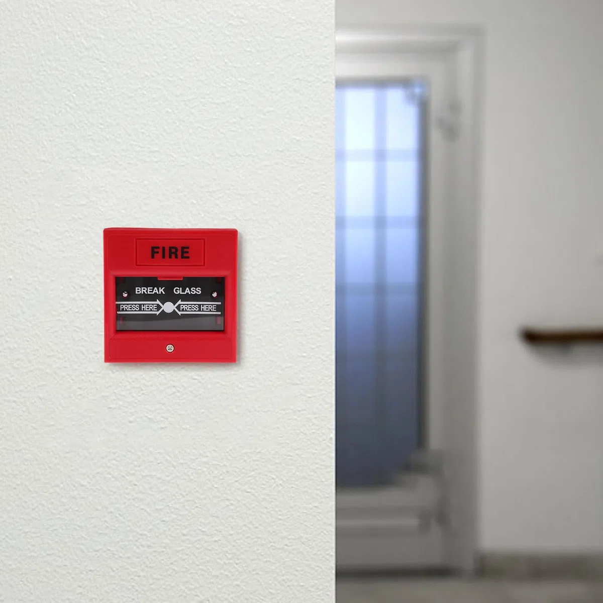 GARVALON Sicherheitsglasbruchalarmknopf für Notausgangstür mit Kunststoffgehäuse Kompakt und Tragbar für Feuerwehr und Sicherheitsanwendungen