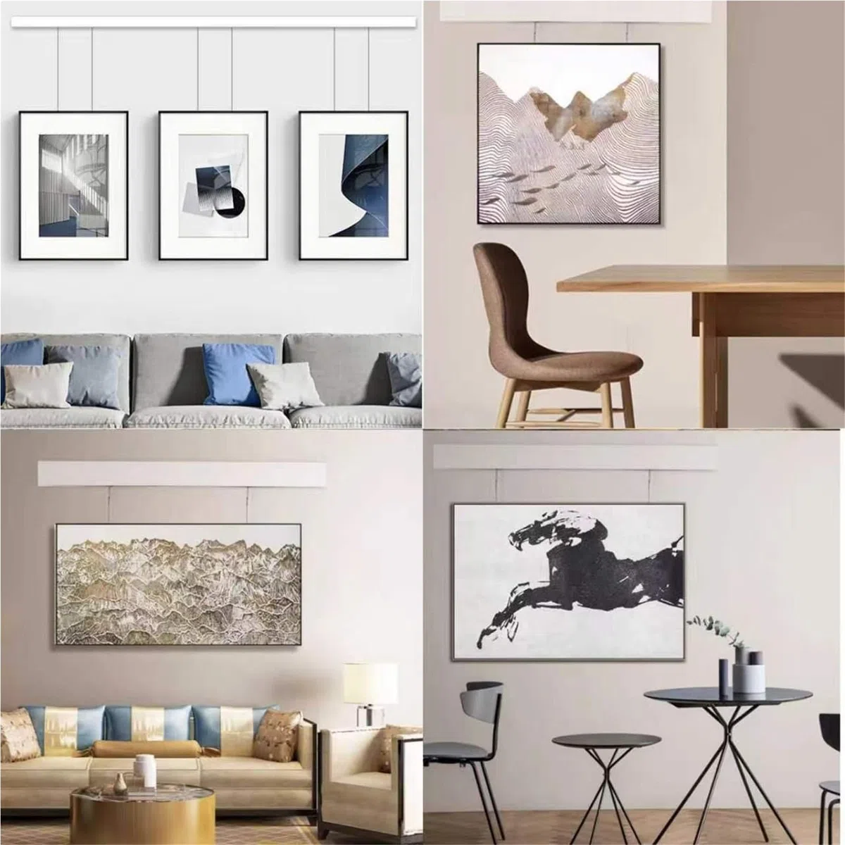 Bildaufhängeschiene Kunstgalerie-Decken-/Wandhalterung Für Aufhängen Von Bildern, Galeriesystem, Für Heimdekoration/Gemälde, Robuste Foto-Display-Schiene(L 240 cm)