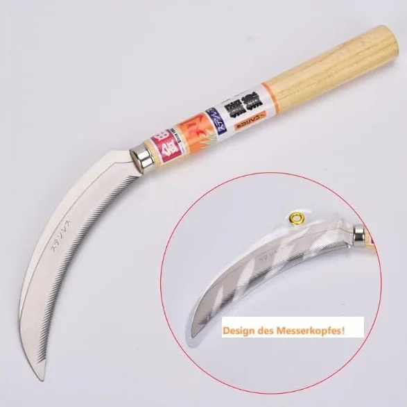 Halbmondförmige Sichel aus Edelstahl für den Garten, 160 mm (A)
