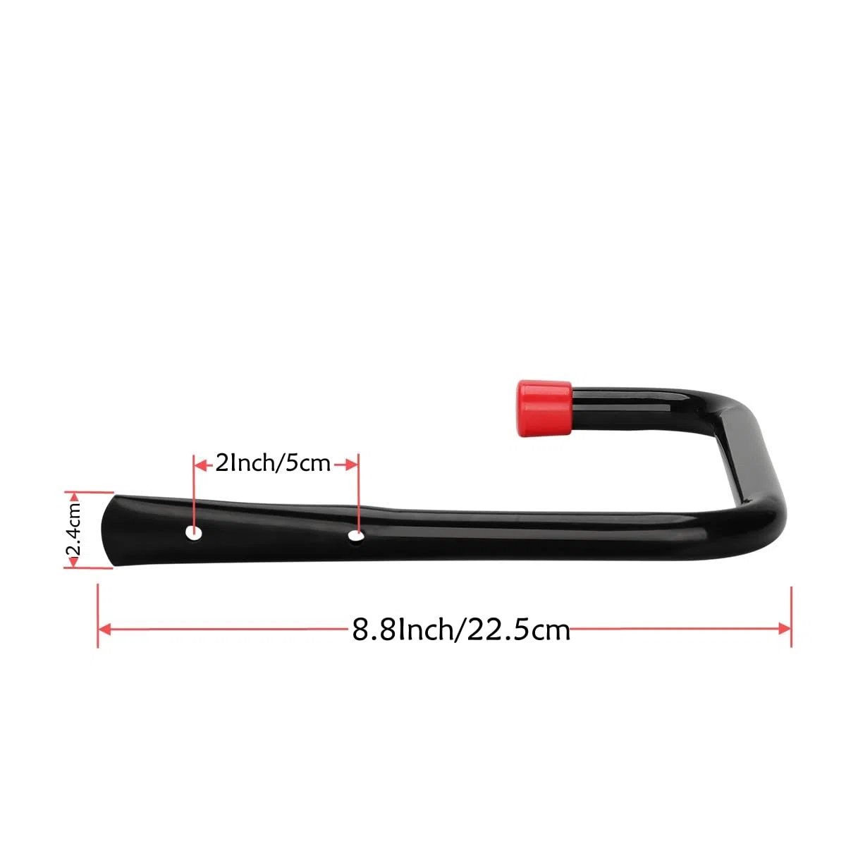 8 x Wandhalterungshaken, 24,5 cm, Garagenaufhänger für Leiter, Stühle, Gartenwerkzeug, Schlauch, Fahrrad (22,5 cm x 24,5 cm)