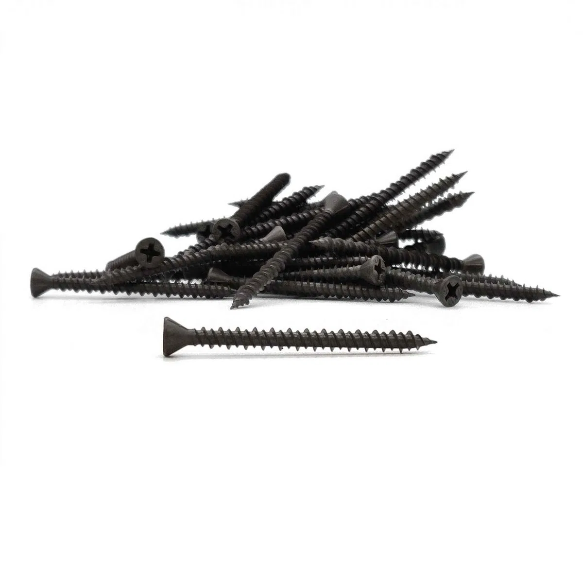 Faserplattenschrauben mit Hi-Lo-Gewinde, Fräsrippen, phosphatiert, PH2, lose - 1000 Stück (3,9 x 35 mm)