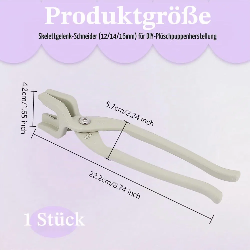 OLYCRAFT Legierungs Montagezange Legierungszange 12/14/16mm Höhe Puppenskelett Verbindungswerkzeug Puppenskelett Installationszange Für Handgefertigte Handwerksherstellung Puppenherstellung