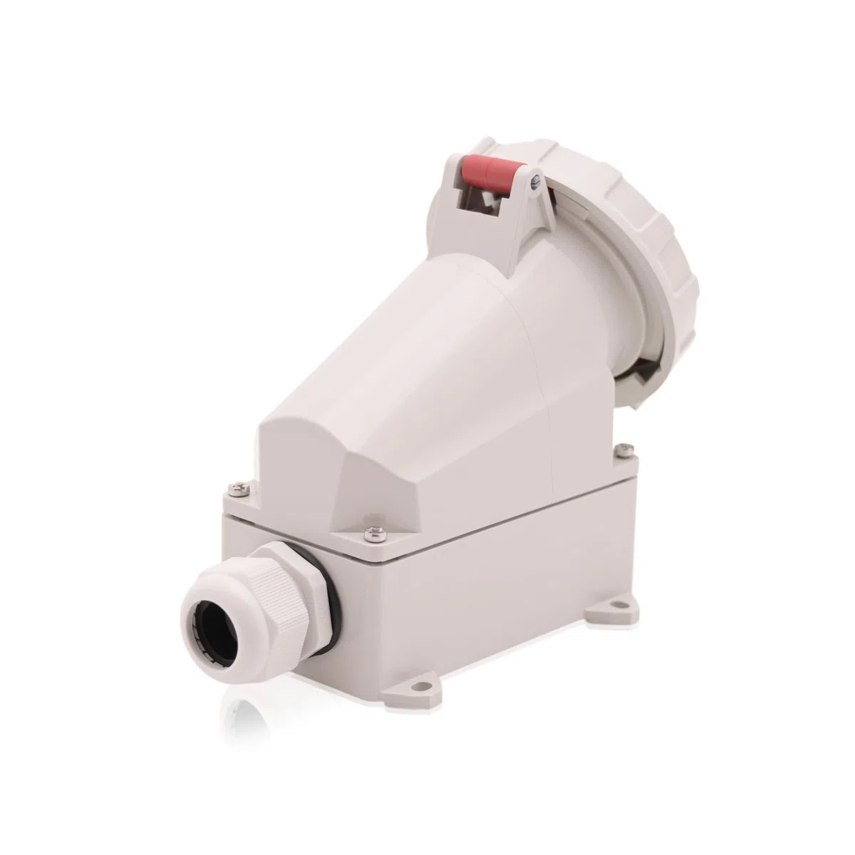 CEE Starkstrom Wandsteckdose Intratec 32A 400V 6h IP67 5-polig (3P+N+E): IEC-60309 Industrie und Mehrphasenstecker robuste Industriequalität