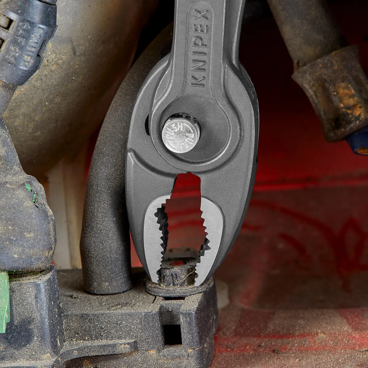 KNIPEX TwinGrip Front- und Seitengreifzange mit rutschhemmendem Kunststoff überzogen 200 mm, 82 01 200