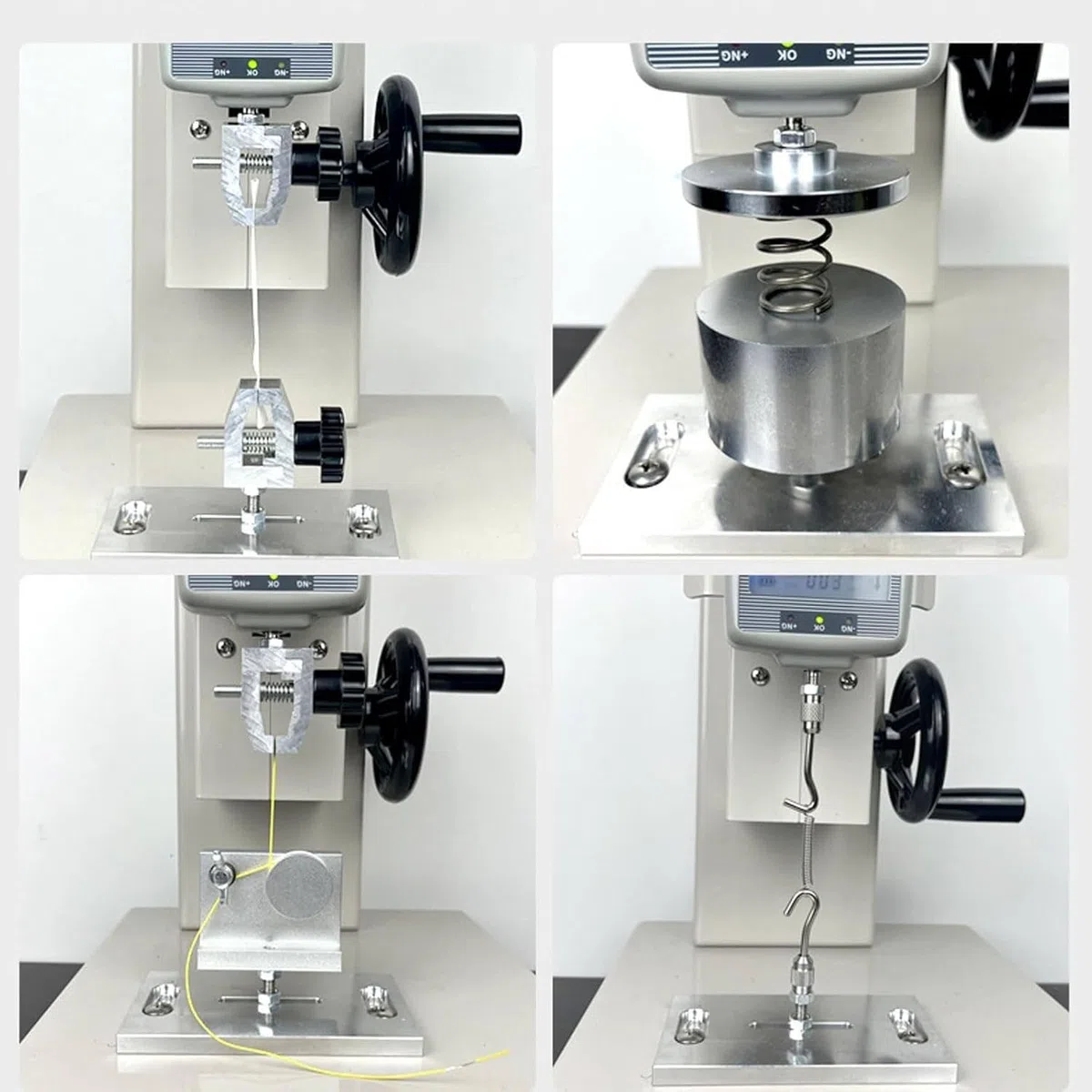 Digitale Zugprüfmaschine mit 300 mm Hub und mehreren Zubehörteilen zur Materialfestigkeitsanalyse