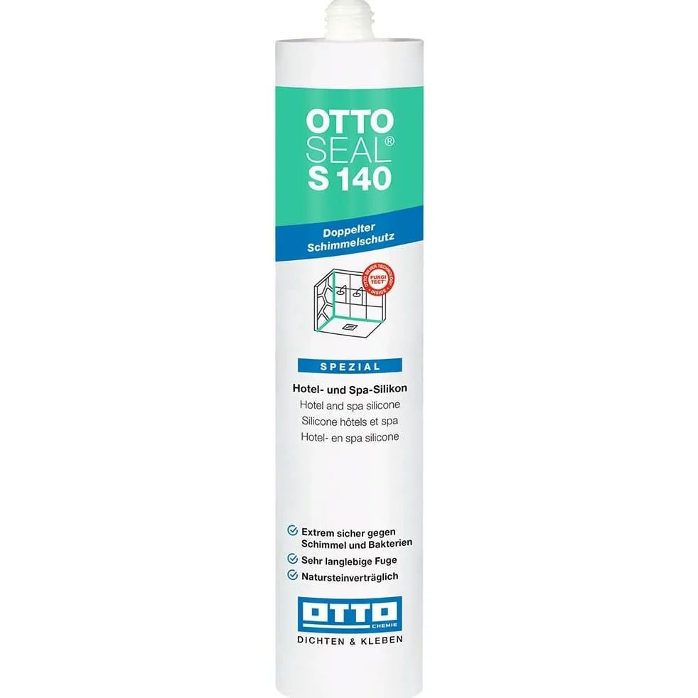OTTOSEAL S 140 C43 manhattan – Hotel- & Spa-Silikon 310ml – Exzellenter Schimmelschutz – Keine Randzonenverschmutzung – Besonders langlebig, kerb- & reißfest durch OTTO Fungitect Silber-Technologie