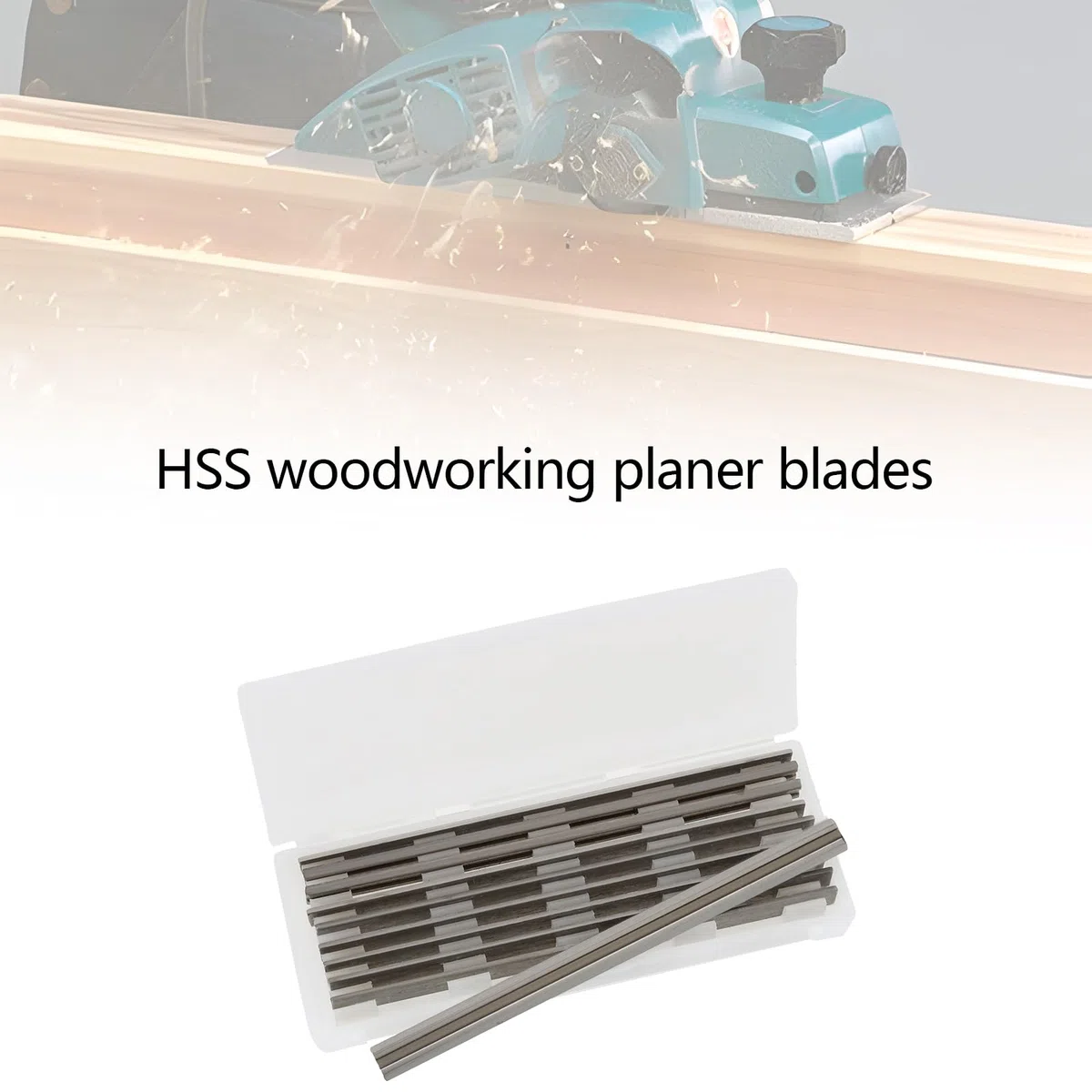 10 Stück 82 mm Hobelmesser mit Zwei Schneidkanten HSS-Elektrohobelmesser Kompatibel mit Makita Handhobelmaschinen die Holz Schneiden