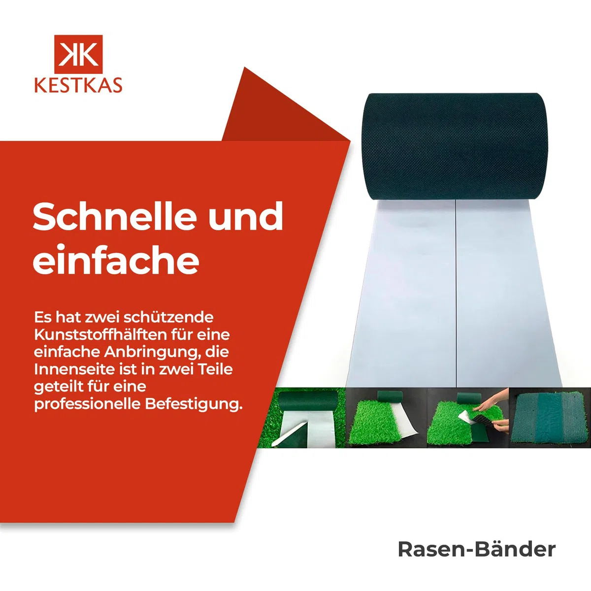 Kunstrasen Klebeband 15cm x 10m Selbstklebendes Fugenband für Kunstrasen -Teppich Band zum Verbinden von - Kunstrasen Outdoor - Kunstrasen Klebeband außen