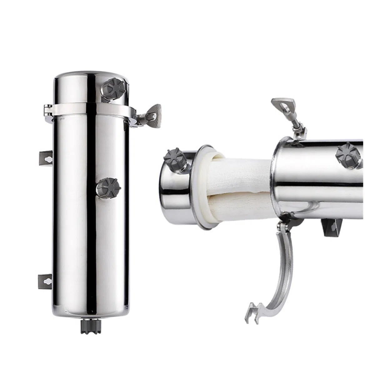 Wasserfilter unter der Spüle, Ultrafiltrations-Wasserreiniger aus Edelstahl, 1000 l, Wasserfiltersystem, waschbare 0,01 μm-Membran-Wasserreiniger aus PVDF für Küche, Bad, Wohnmobil oder Büro