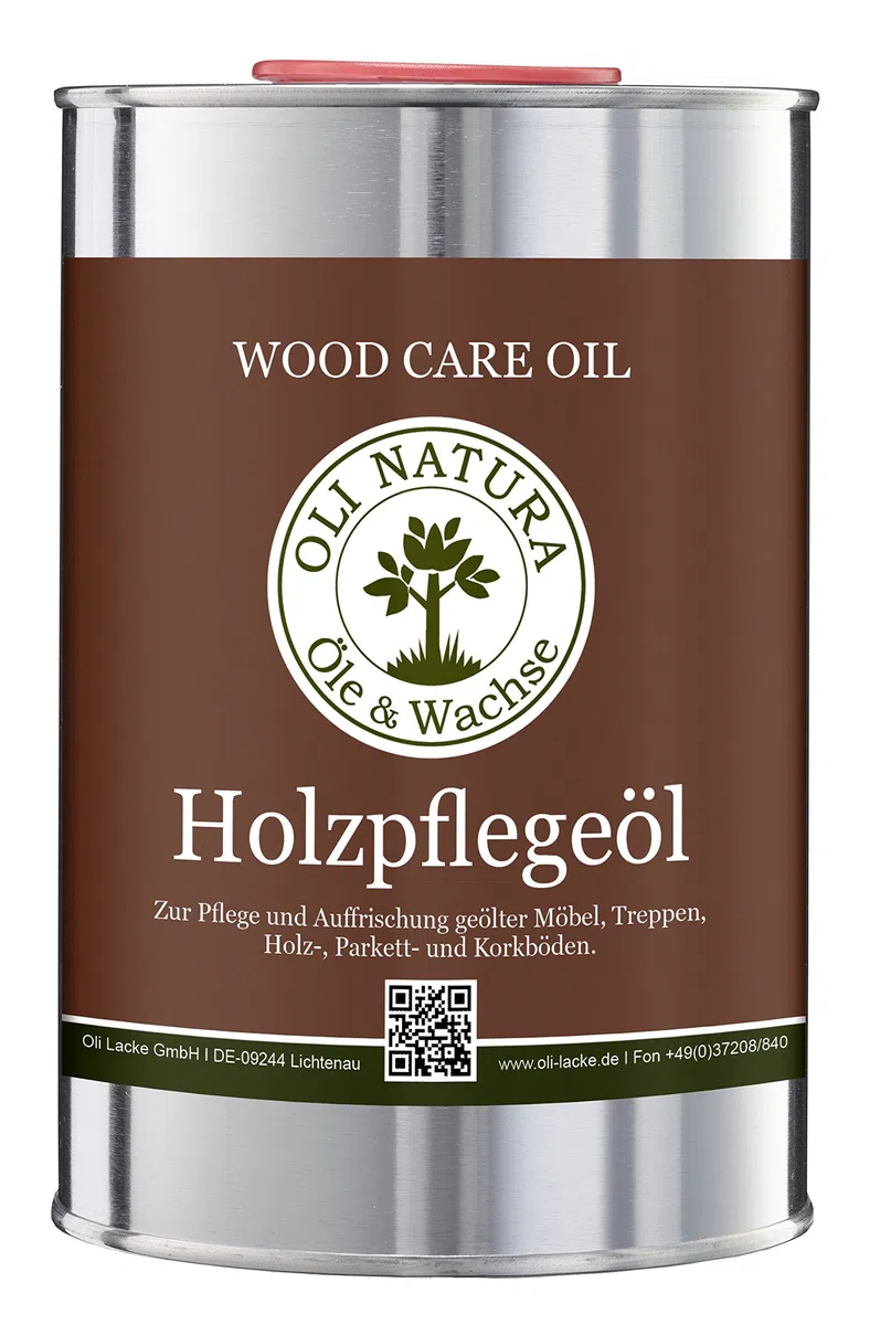 OLI-NATURA Holz-Pflegeöl für innen (geeignet für Möbel, Treppe, Parkett und Holz-Boden), 1 Liter, Farblos/natur