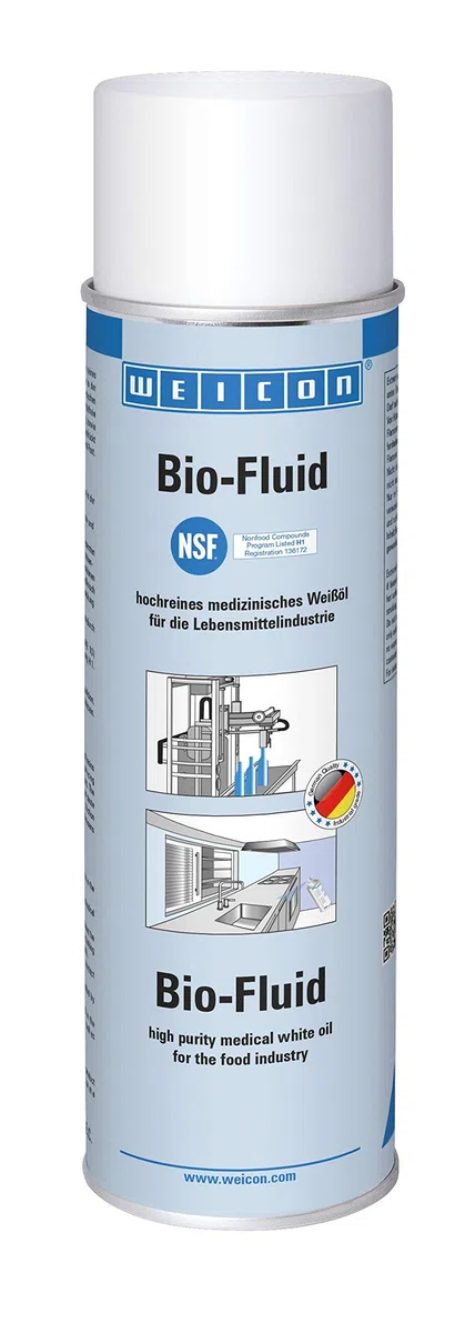 WEICON Bio-Fluid, 500 ml, medizinisches Weißöl, Weißöl gegen Reibung & Verschleiß, Schmier- und Pflegeöl, lebensmittelecht