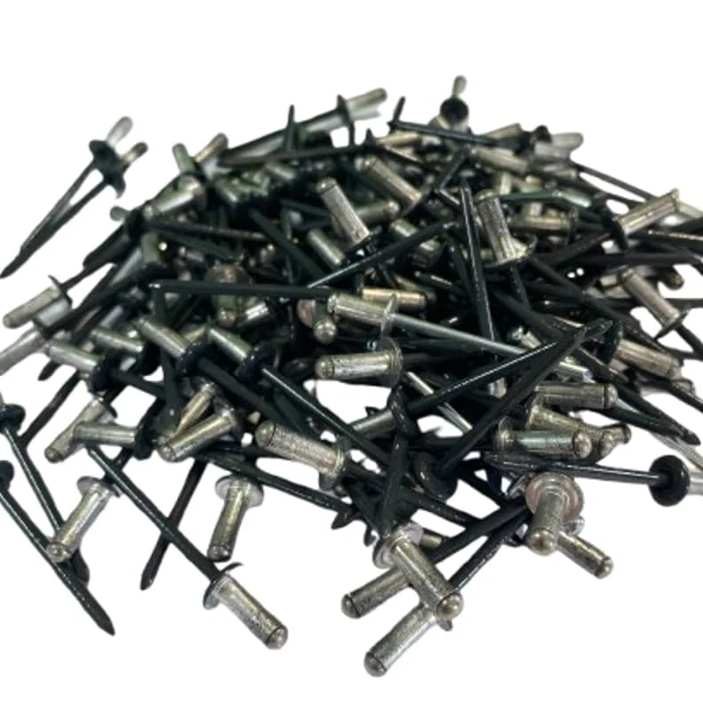 Blindnieten Flachkopf Ø 4 mm in Alu/Edelstahl Länge 10 mm Nieten Flachrundkopf (100, für anthrazit RAL 7016, 4 x 10 mm)